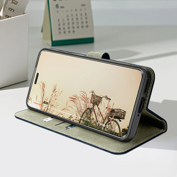 Acheter Avizar Housse pour Honor Magic 6 Pro Effet Brossé Portefeuille et Support