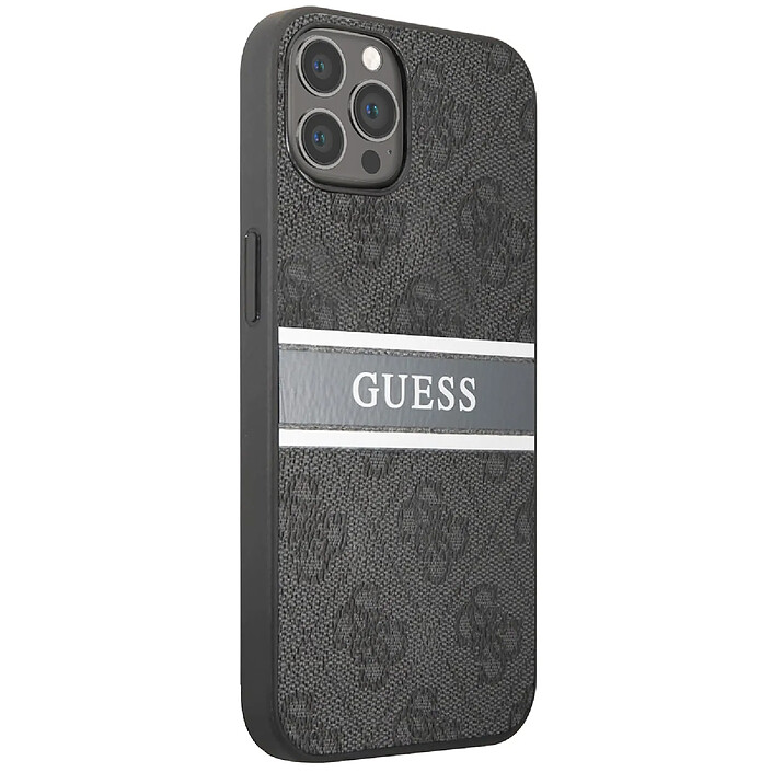 Acheter Guess Coque pour Apple iPhone 13 Pro PU 4G Stripe Gris