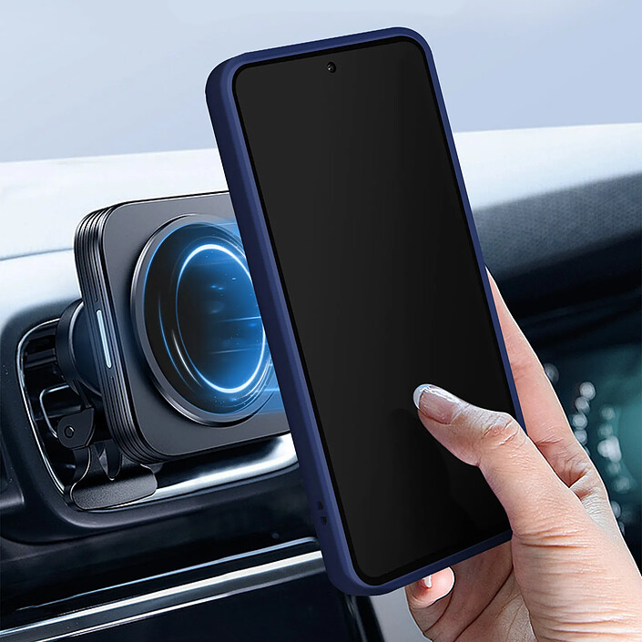 Acheter Avizar Coque pour Samsung Galaxy A55 Bague Métallique Fonction Support Bleu nuit