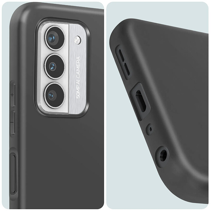 Avizar Coque pour Nokia G42 5G Silicone Ultra-fin Noir pas cher