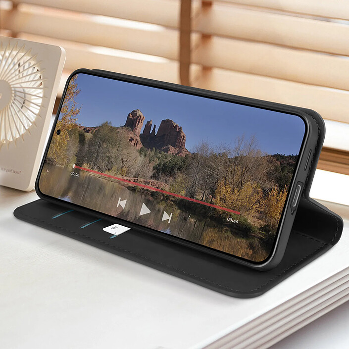 Acheter Avizar Étui pour Samsung S24 et S25 Clapet Portefeuille et Support Vidéo Noir