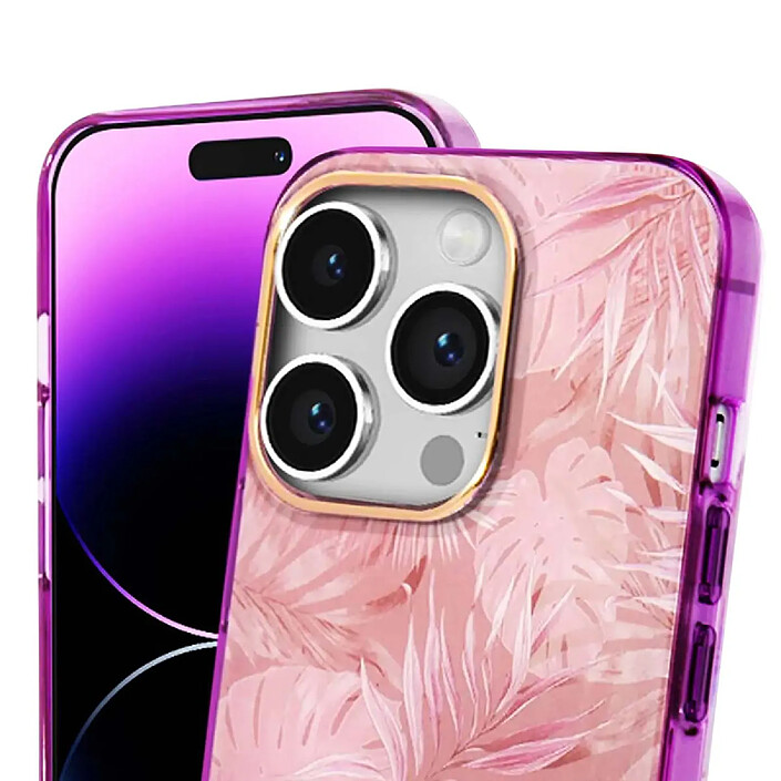Avis Guess Coque pour Apple iPhone 14 Pro Max TPU Jungle Rose
