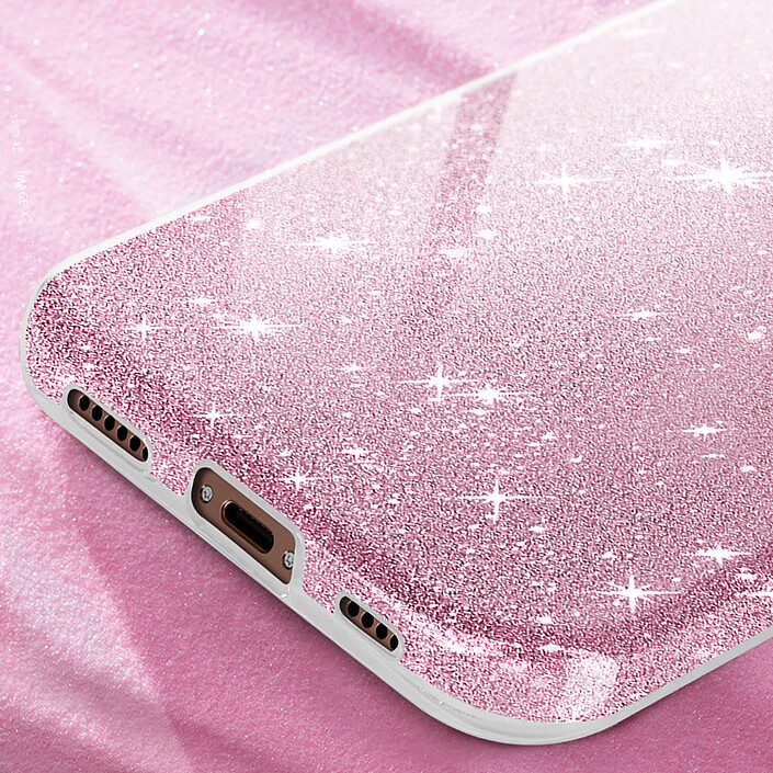 Acheter Avizar Coque Paillette pour iPhone 16 Pro Hybride Design Glamour Rose clair