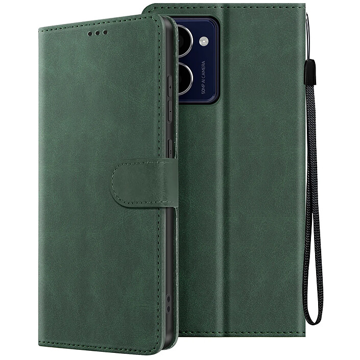 Avizar Étui pour HMD Pulse Pro Dragonne Clapet Support Portefeuille Vert foncé pas cher