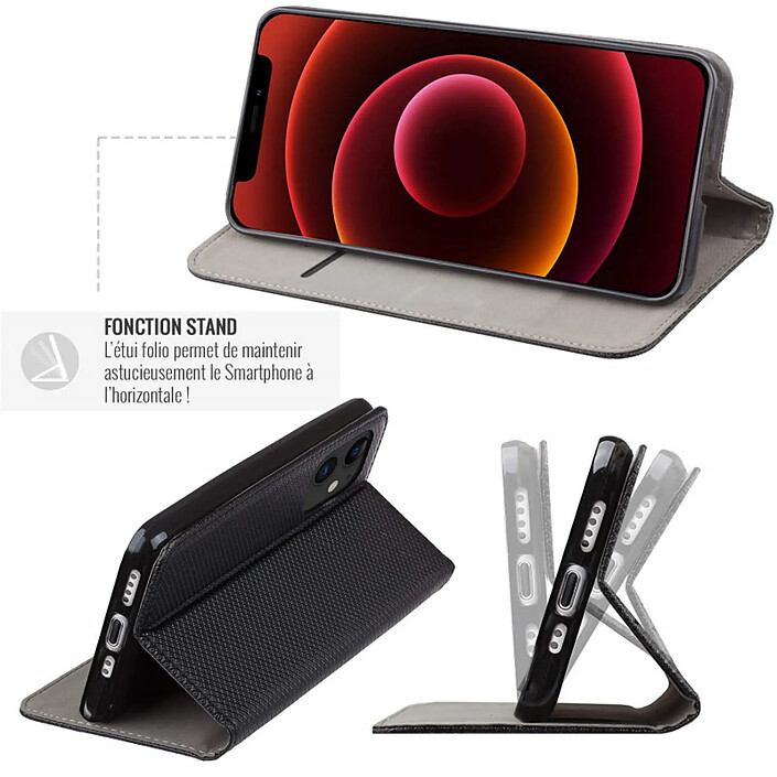 Avis Jaym Étui Folio pour Apple iPhone 14 Pro Max Magnétique Fonction Stand Noir