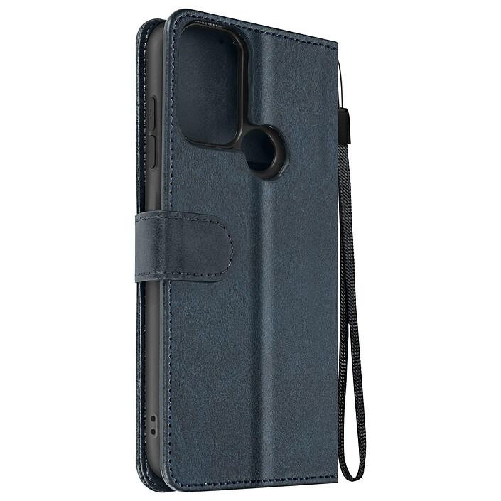 Avizar Étui pour Nokia C22 Dragonne Clapet Support Portefeuille Bleu nuit