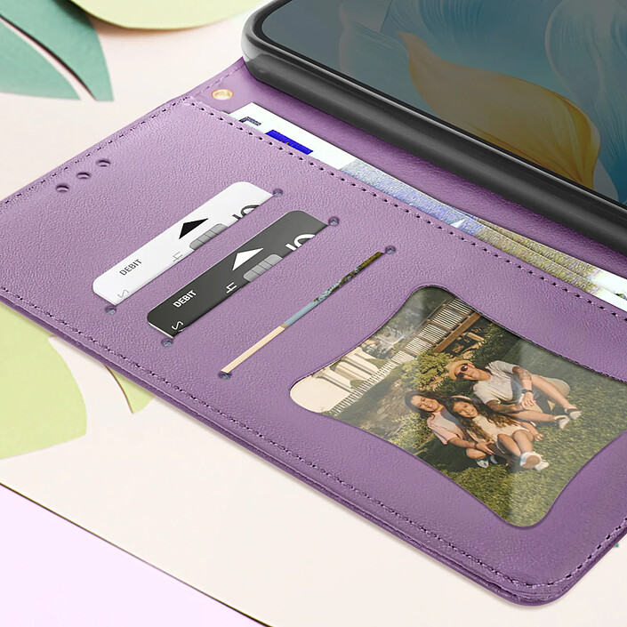 Étui Portefeuille Avizar Pour Honor 200 Lite - Motif Mandala Fleurs Bleu, Dragonne Incluse