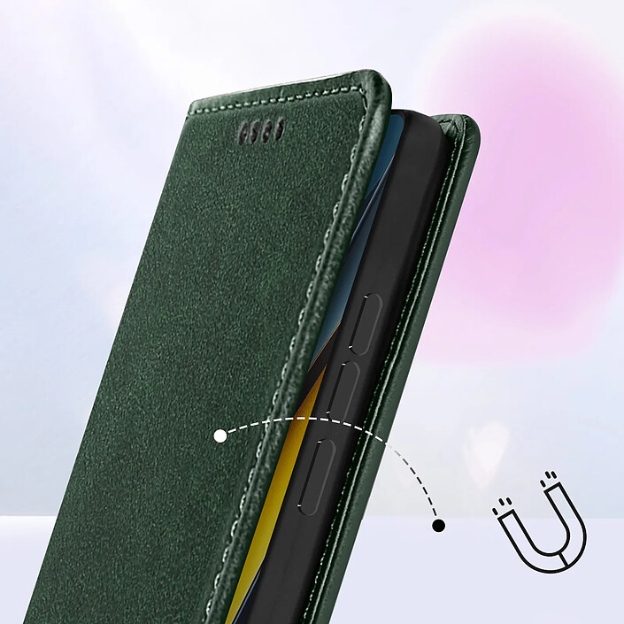 Acheter Avizar Housse portefeuille pour Xiaomi Poco X6 Pro Clapet magnétique support Vert foncé