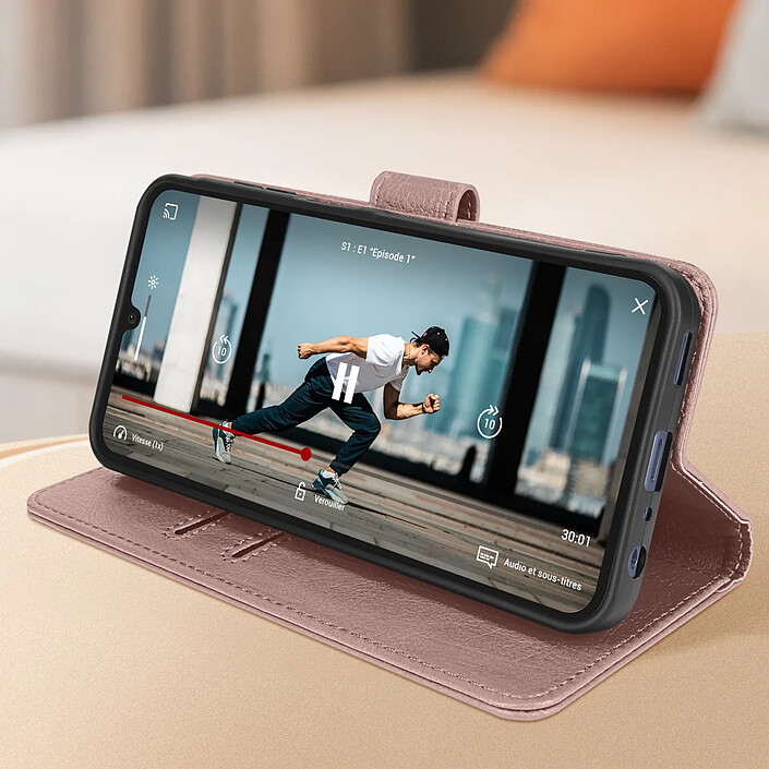 Avis Avizar Étui pour Samsung Galaxy A25 Portefeuille et Support Vidéo Rose champagne
