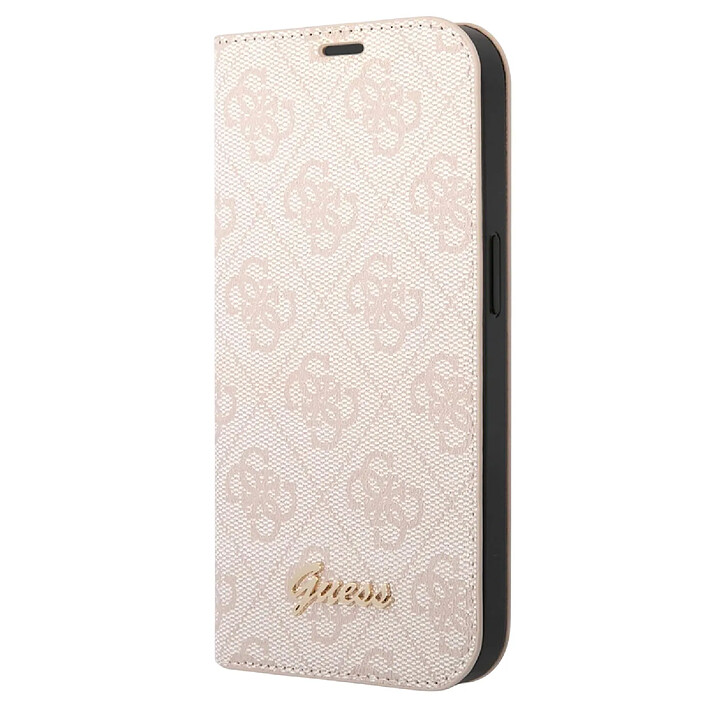 Guess Étui Folio pour iPhone 14 Plus Imprimé 4G Tendance Rose