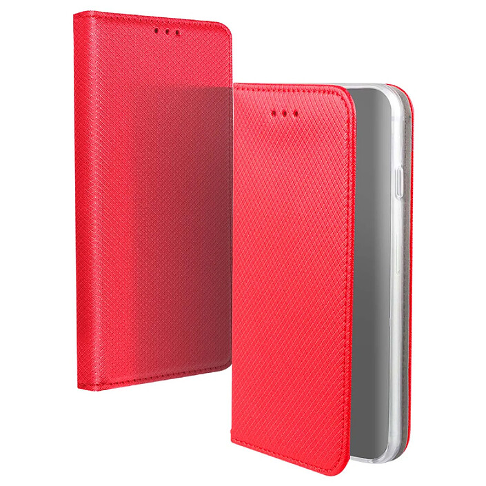 Jaym Étui Folio pour Apple iPhone 15 Pro Magnétique Fonction Stand Rouge