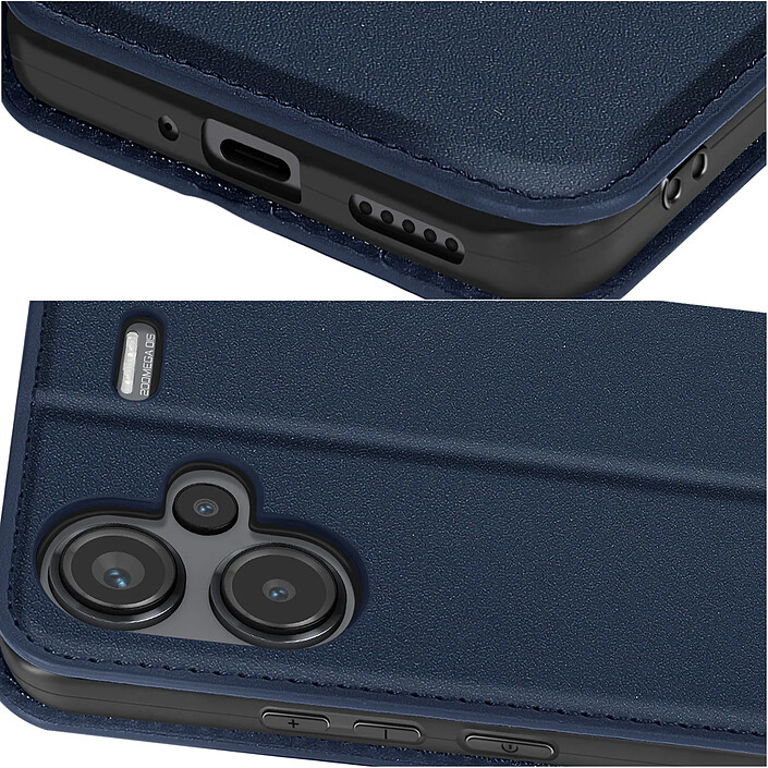 Avizar Étui pour Xiaomi Redmi Note 13 Pro Plus Porte-carte Support Vidéo Bleu nuit pas cher