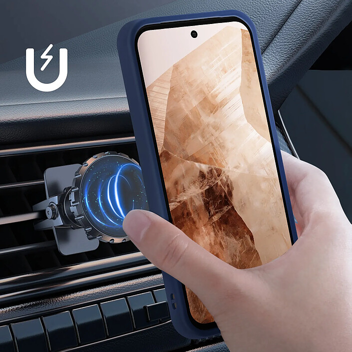 Acheter Avizar Coque pour Google Pixel 8A Bague Métallique Support Vidéo Bleu nuit