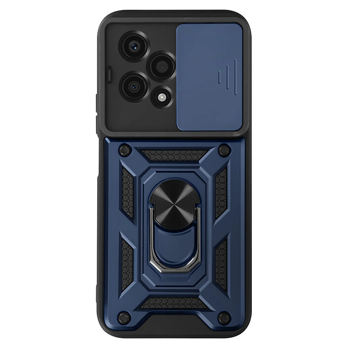 Mayaxess Coque pour Honor 200 Lite Bague Support Cache Caméra Coulissant Bleu nuit
