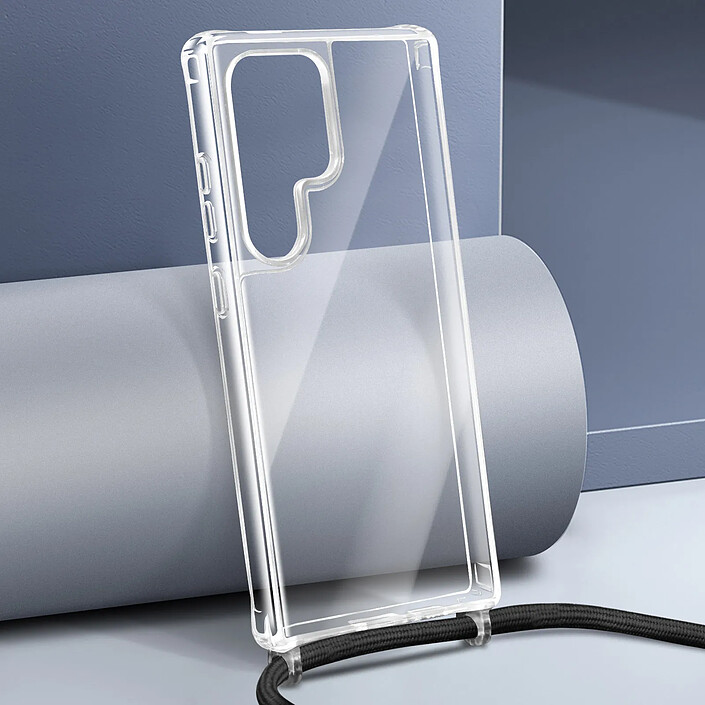 Acheter Avizar Coque pour Samsung S24 Ultra Silicone Antichoc avec Cordon Tressé 70cm
