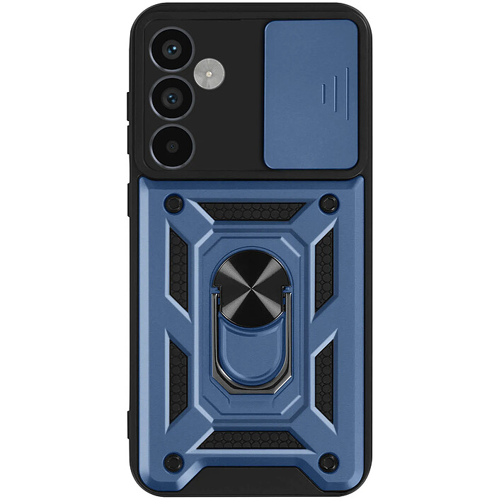 Mayaxess Coque pour Samsung Galaxy A55 Bague Support Cache Caméra Coulissant Bleu nuit