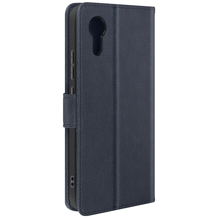 Avizar Étui pour Samsung Galaxy Xcover 7 Clapet Portefeuille et Support Vidéo Bleu nuit