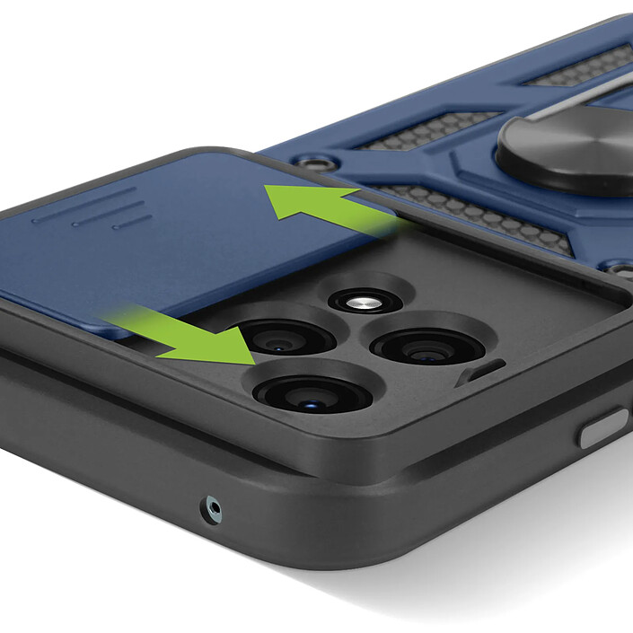 Avis Mayaxess Coque pour Honor 200 Lite Bague Support Cache Caméra Coulissant Bleu nuit