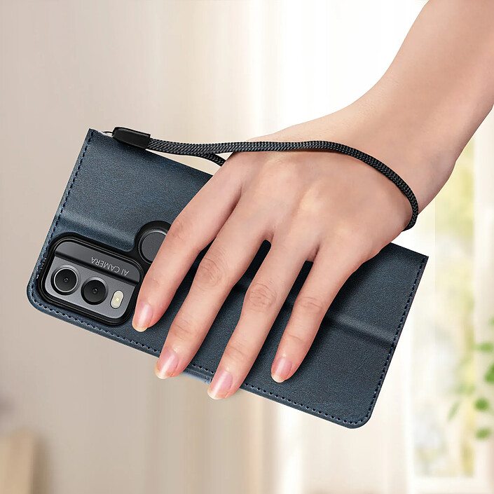 Acheter Avizar Étui pour Nokia C22 Dragonne Clapet Support Portefeuille Bleu nuit