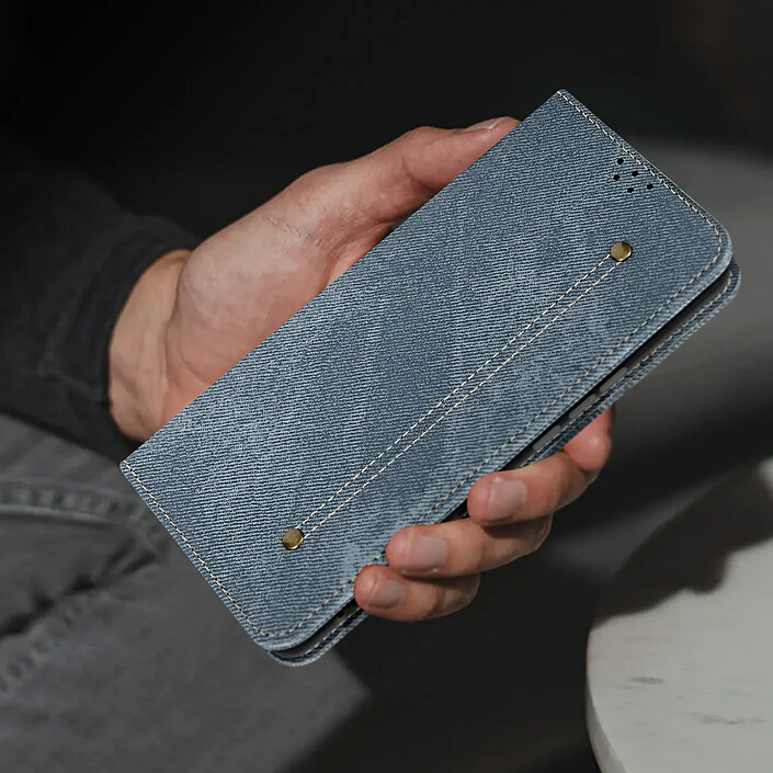 Acheter Avizar Etui Denim Portefeuille pour Honor Magic 6 Lite 5G Support vidéo