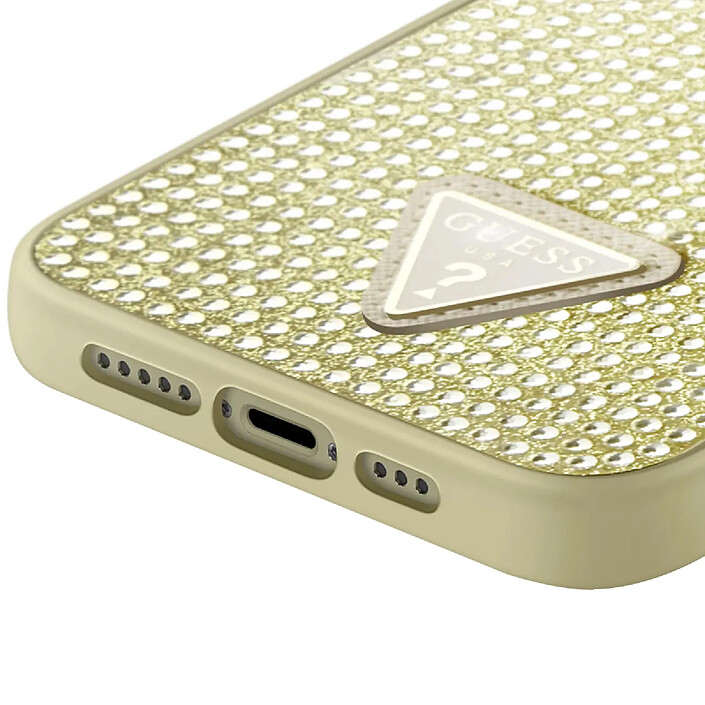 Acheter Guess Coque pour Apple iPhone 15 Pro Max Triangle Diamond Dorée