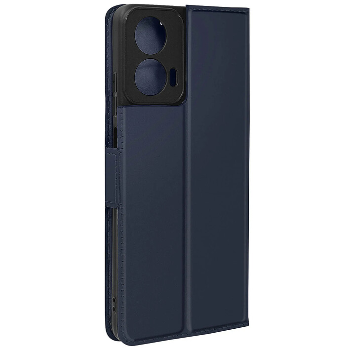 Avizar Étui pour Motorola Moto G24, G04 et G04s Porte-carte Design Fin Bleu nuit