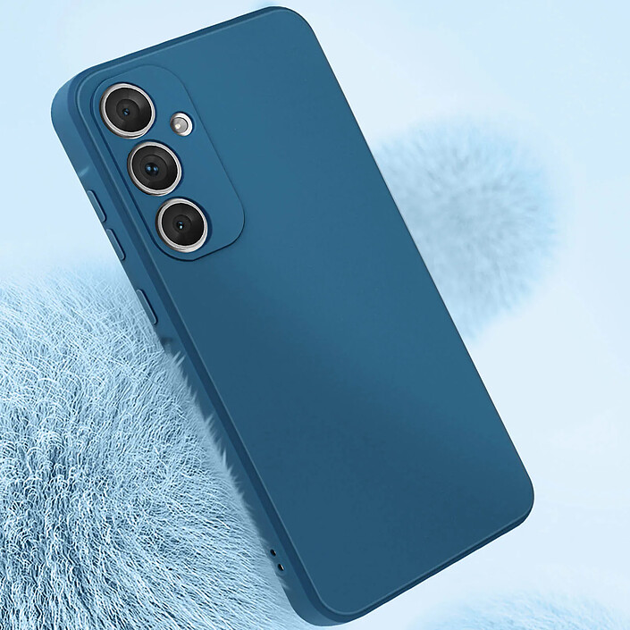 Avis Avizar Coque pour Samsung Galaxy A55 Soft Touch Mat Silicone Flexible Bleu nuit
