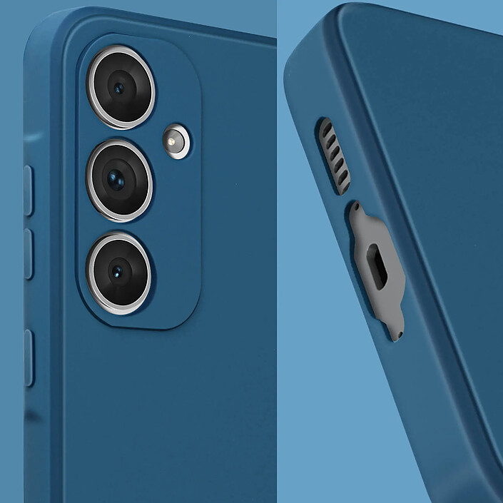 Acheter Avizar Coque pour Samsung Galaxy A55 Soft Touch Mat Silicone Flexible Bleu nuit