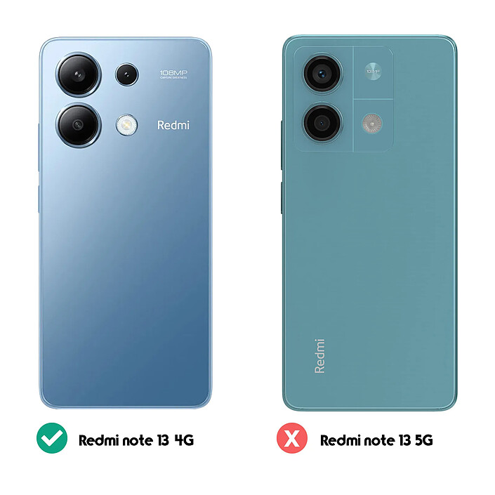 Acheter Avizar Étui pour Xiaomi Redmi Note 13 4G Portefeuille et Support Vidéo Bleu nuit
