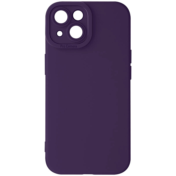 Avizar Coque pour iPhone 13 Silicone Mat Protection Caméra Violet foncé
