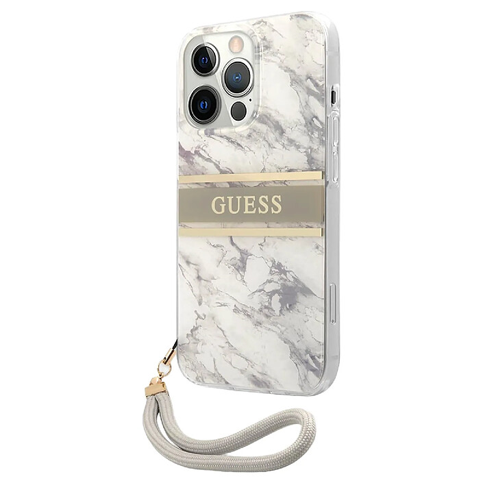 Acheter Guess Coque pour Apple iPhone 13 Pro Marble Strap Gris