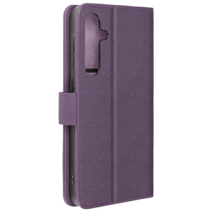 Avizar Étui pour Samsung Galaxy A55 Clapet Portefeuille et Support Vidéo Violet foncé