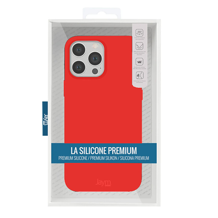 Jaym Coque pour Apple iPhone 13 Pro Premium Soft Feeling Rouge pas cher