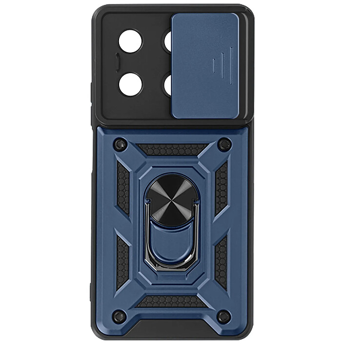 Avizar Coque pour Redmi Note 13 5G Bague Support Cache caméra coulissant Bleu nuit
