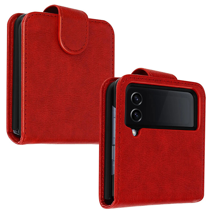Avizar Coque pour Samsung Z Flip 4 Clapet avec Languette Magnétique Rouge pas cher