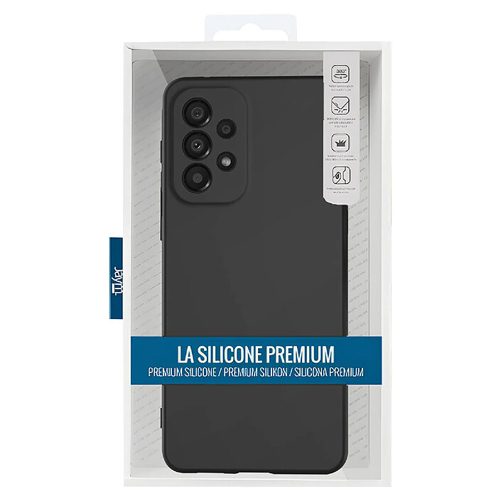 Jaym Coque pour Samsung Galaxy A53 5G Premium Silicone Microfibre Noir pas cher