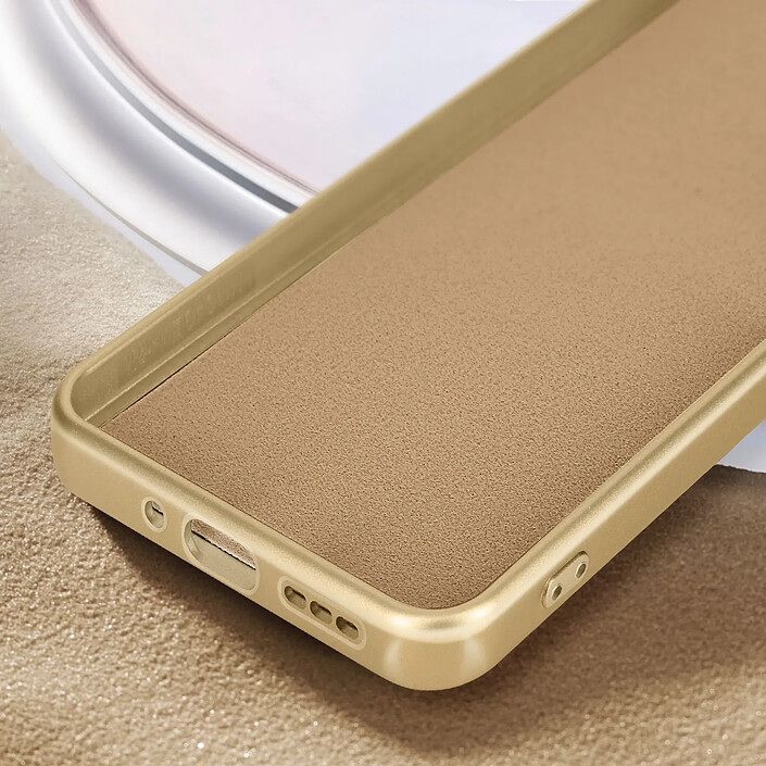 Avis Avizar Coque pour Xiaomi Redmi 13C flexible effet métallisé intérieur doux Dorée