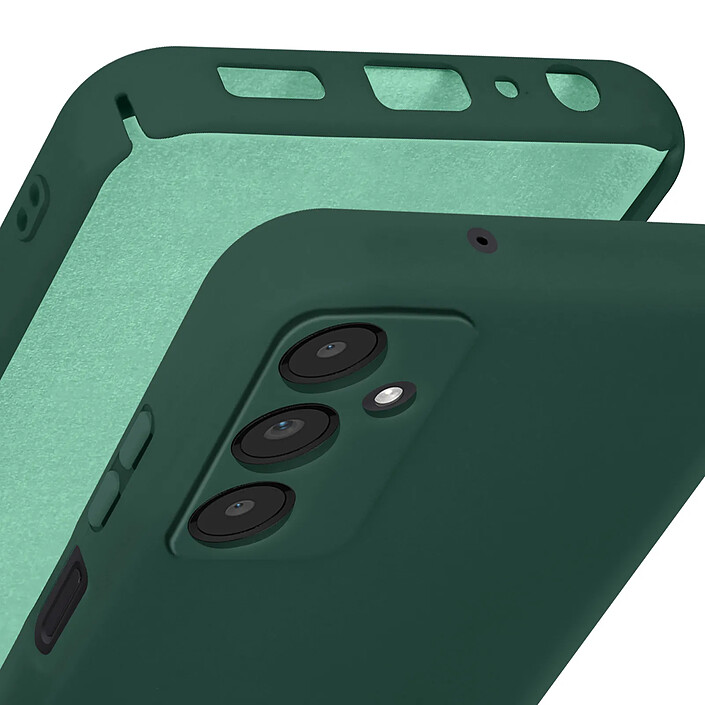 Avizar Coque pour Samsung Galaxy A15 5G Semi-rigide Soft-touch Anti-traces Vert foncé pas cher