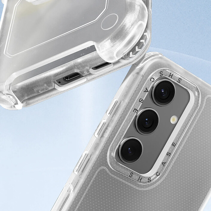 Acheter Avizar Coque pour Samsung S24 et S25 Clip Ceinture Antichoc Coins Bumper Transparent