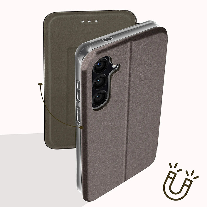 Avizar Étui pour Samsung S24 Plus et S25 Plus Clapet Porte carte Support Argent pas cher