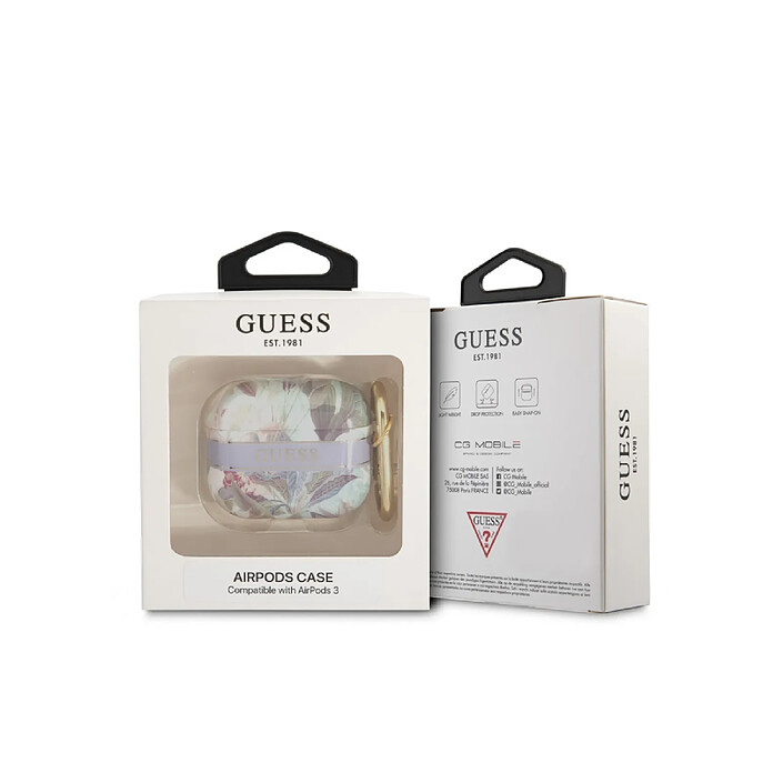 Avis Guess Coque pour Airpods 3 Flowers avec Anneau Multicolore