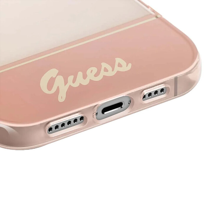 Acheter Guess Coque pour Apple iPhone 14 Pro Colors avec lanière perlée Rose