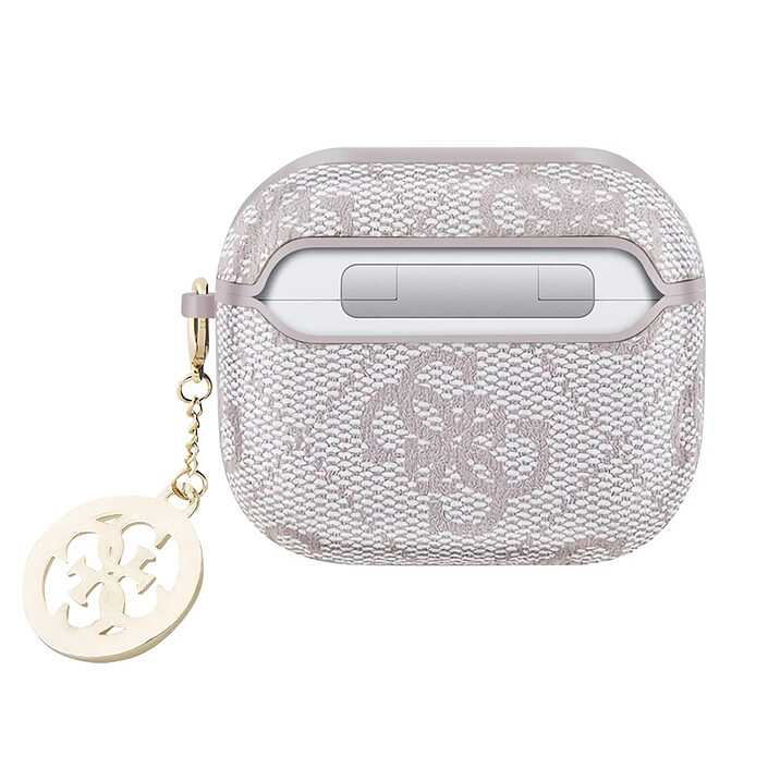 Guess Coque pour Airpods 3 4G Script avec Charm Scintillant Ornée de Strass Rose antique pas cher