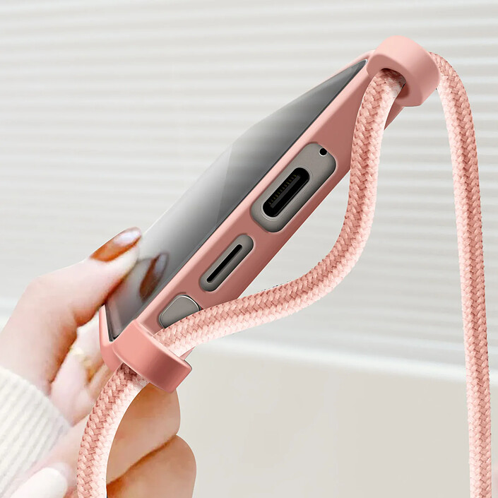 Acheter Avizar Coque Cordon Semi-Rigide pour Samsung Galaxy S24 Ultra Rose clair