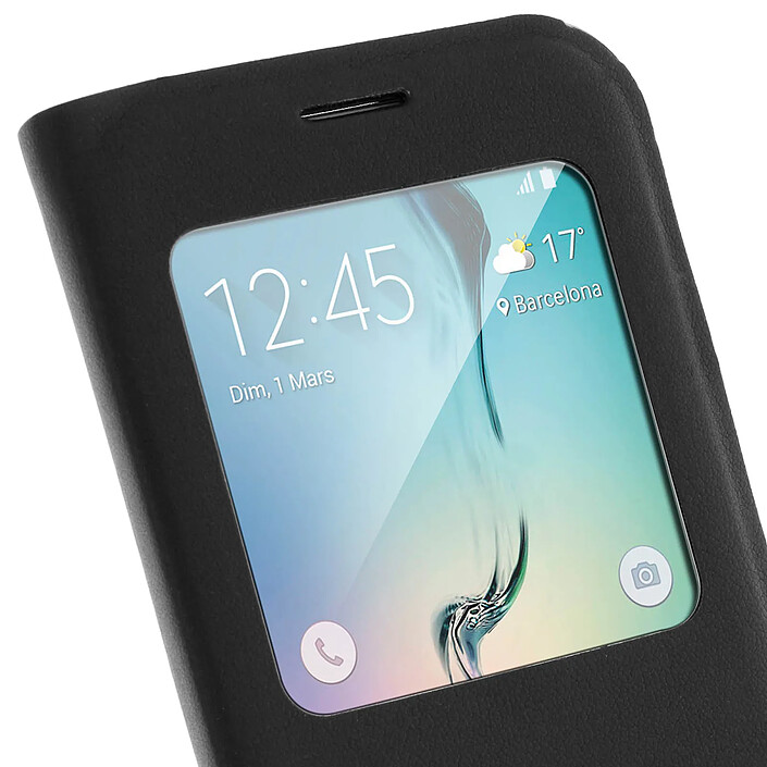 Acheter Clappio Etui Clapet Fenêtre Samsung Galaxy S6 - Housse Noir