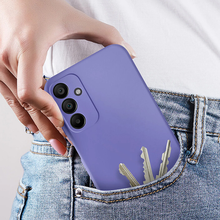 Acheter Avizar Coque Soft-Touch Galaxy A15 5G en Silicone Série Fast Cover Antidérapant Violet