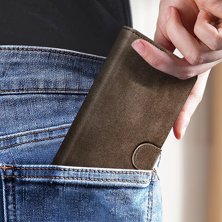 Acheter Avizar Étui pour Samsung Galaxy Xcover 7 Portefeuille Support Vidéo Marron foncé