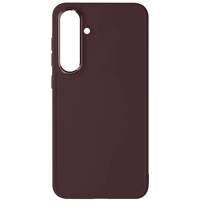 Avizar Coque pour Samsung S24 et S25 Rigide Contour Caméra Métallisé Bordeaux