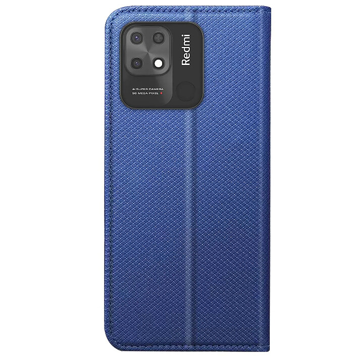 Acheter Jaym Étui Folio pour Xiaomi Redmi 10C 4G Magnétique Fonction Stand Bleu