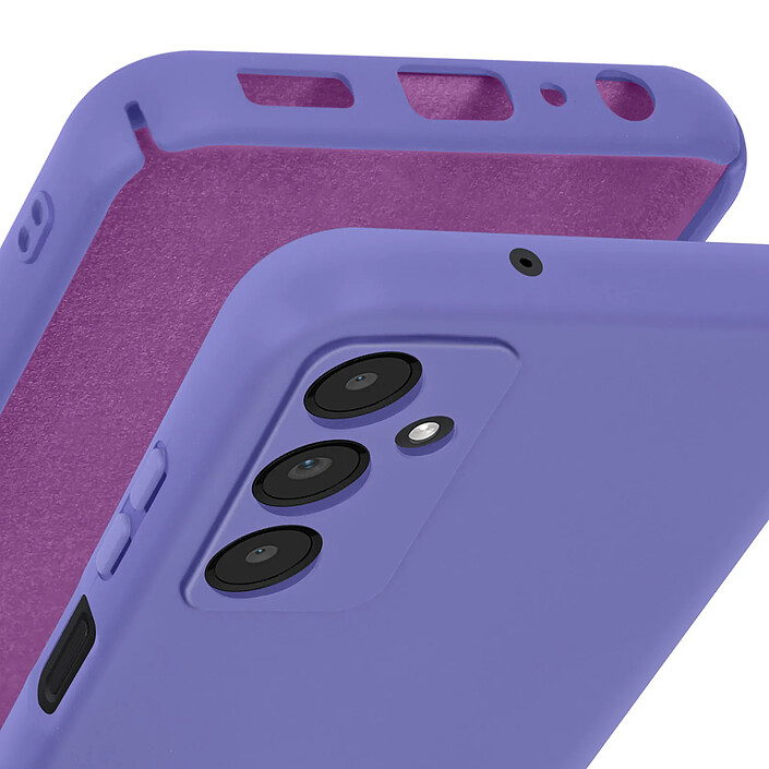 Avizar Coque Soft-Touch Galaxy A15 5G en Silicone Série Fast Cover Antidérapant Violet pas cher